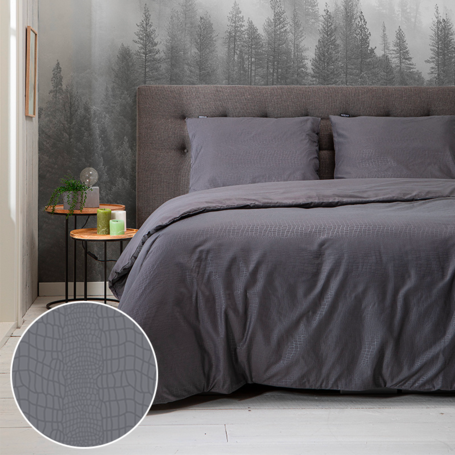 Dekbedovertrek grijs